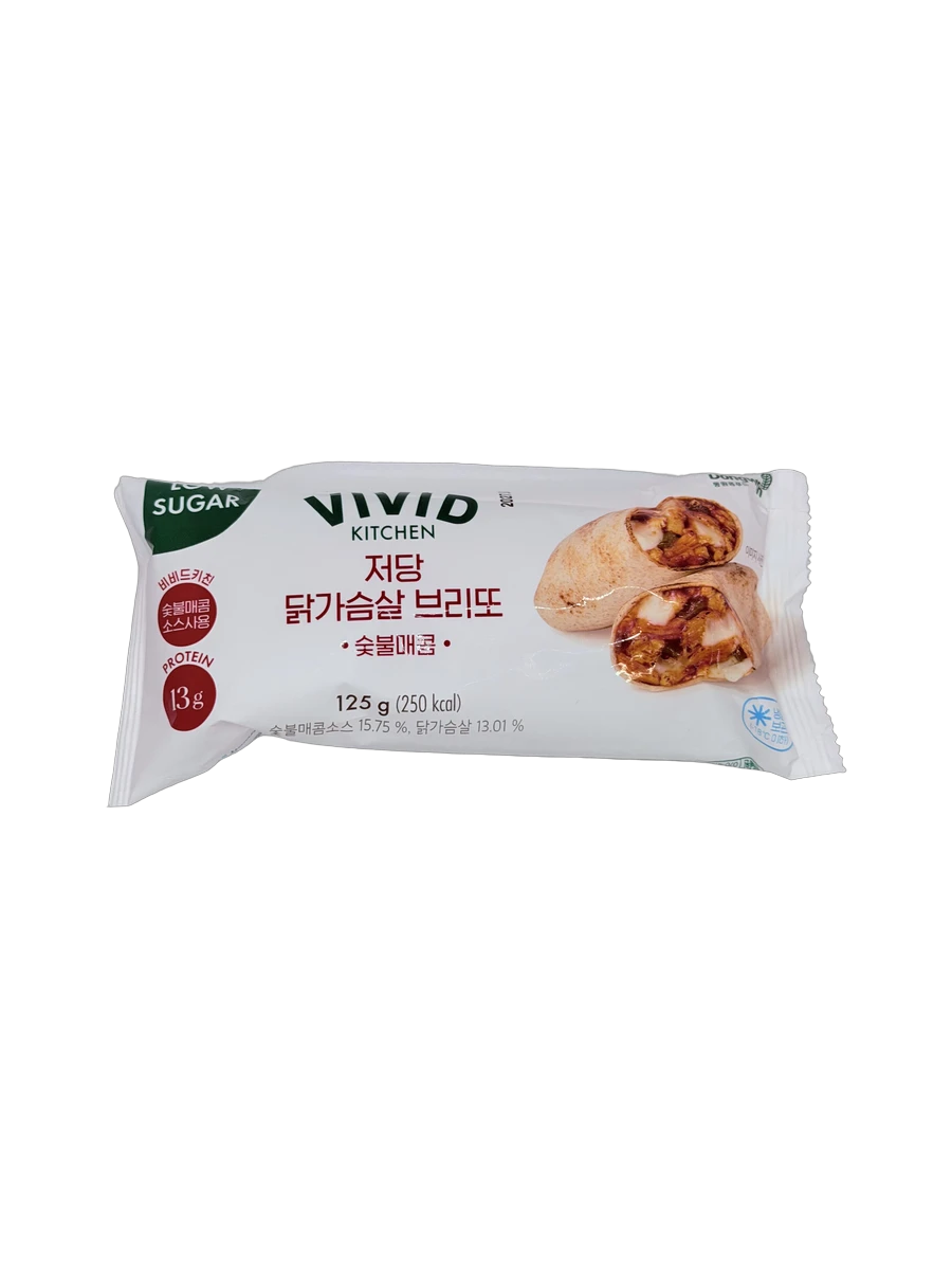 비비드키친 저당 닭가슴살 브리또-숯불매콤