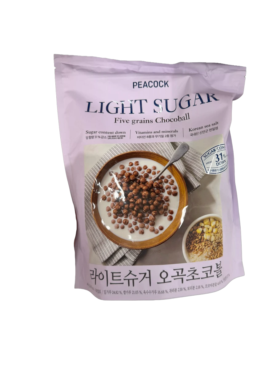 피코크 라이트슈거 오곡 초코볼